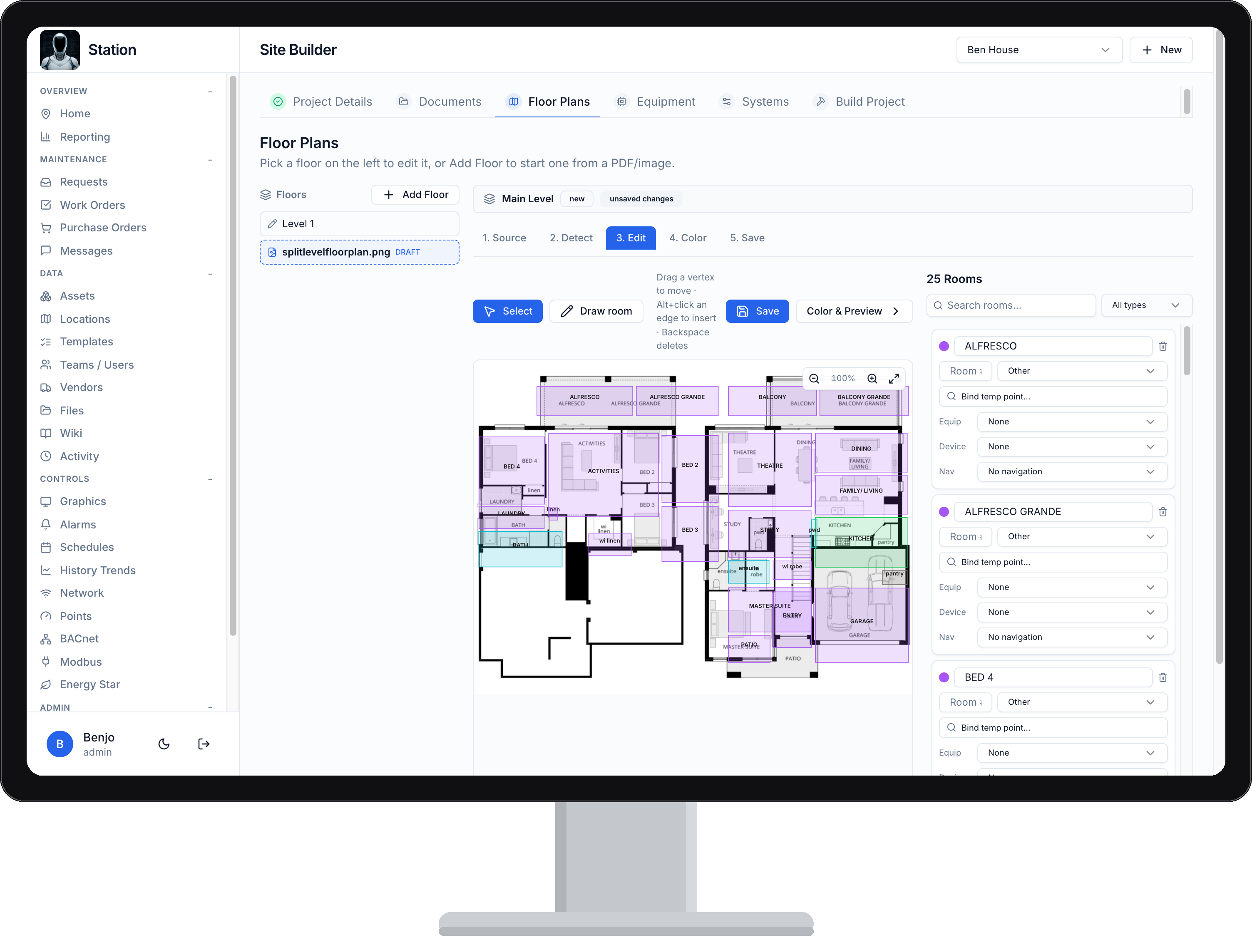 Controls — app view