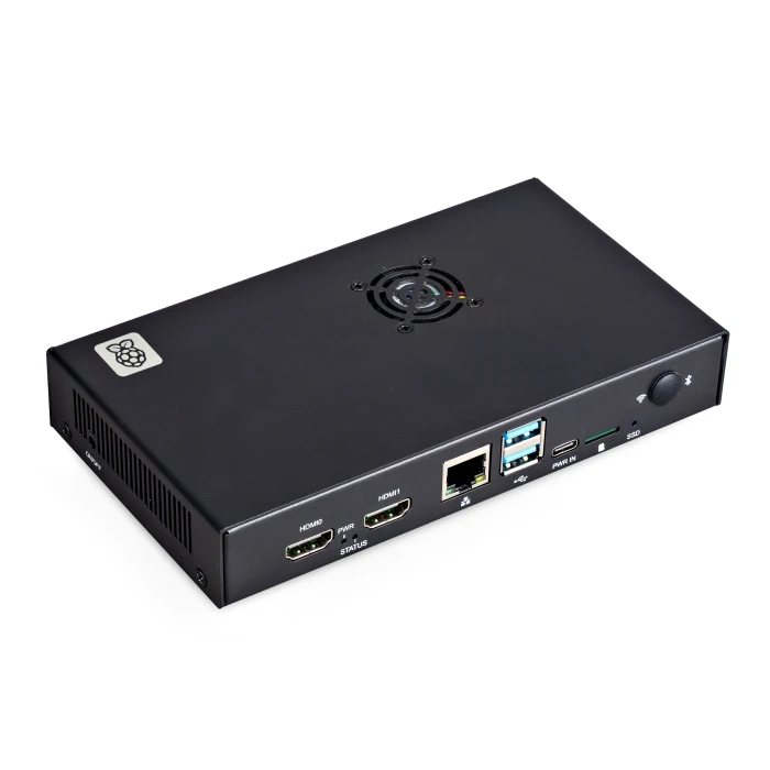 Raspberry Pi CM5 in the official case — the Tron Gateway